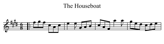 The Houseboat - staff notation