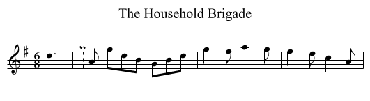 The Household Brigade - staff notation
