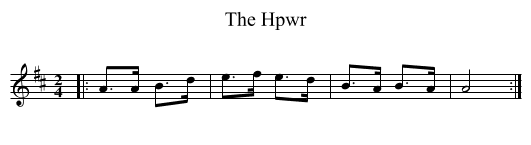The Hpwr - staff notation