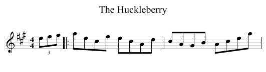 The Huckleberry - staff notation