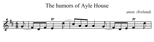 The humors of Ayle House - staff notation