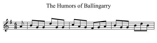 The Humors of Ballingarry - staff notation