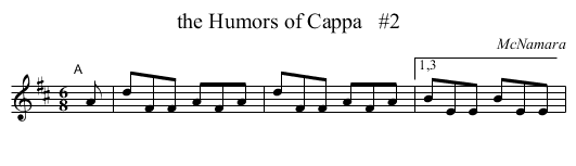 the Humors of Cappa   #2 - staff notation