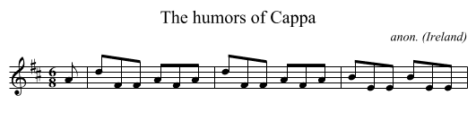 The humors of Cappa - staff notation
