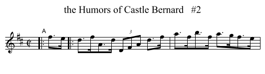 the Humors of Castle Bernard   #2 - staff notation