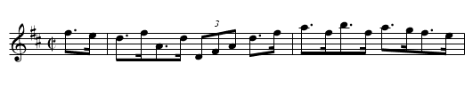 The Humors Of Castle Bernard (hornpipe) 1770 - staff notation
