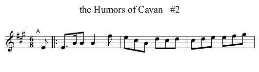 the Humors of Cavan   #2 - staff notation