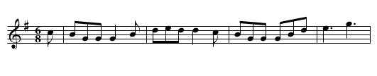 The Humors of Kilkenny - staff notation