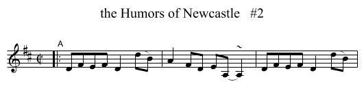 the Humors of Newcastle   #2 - staff notation