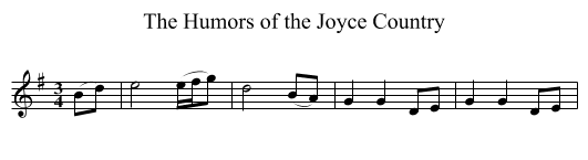 The Humors of the Joyce Country - staff notation
