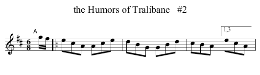 the Humors of Tralibane   #2 - staff notation