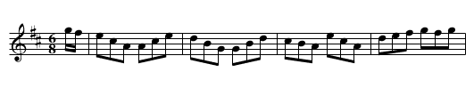 The Humors of Tralibane - staff notation
