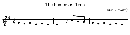 The humors of Trim - staff notation