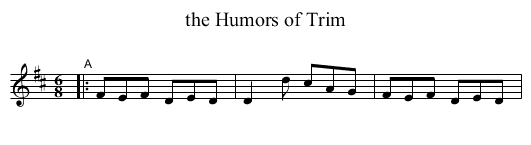 the Humors of Trim - staff notation