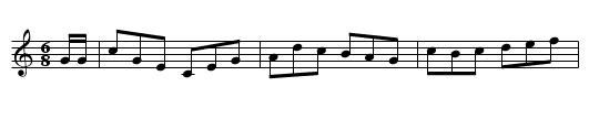 The Humors of Whiskey - staff notation