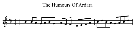 The Humours Of Ardara - staff notation