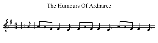 The Humours Of Ardnaree - staff notation