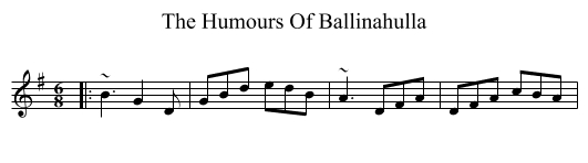The Humours Of Ballinahulla - staff notation