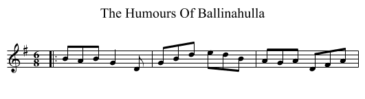 The Humours Of Ballinahulla - staff notation
