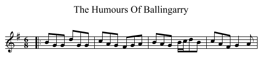 The Humours Of Ballingarry - staff notation