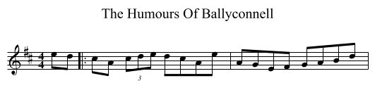 The Humours Of Ballyconnell - staff notation