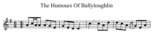 The Humours Of Ballyloughlin - staff notation
