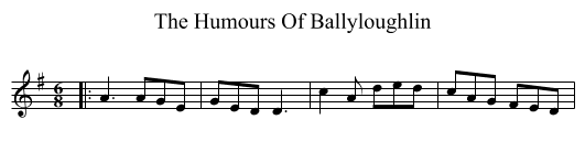 The Humours Of Ballyloughlin - staff notation