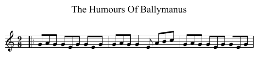 The Humours Of Ballymanus - staff notation