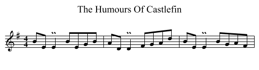 The Humours Of Castlefin - staff notation