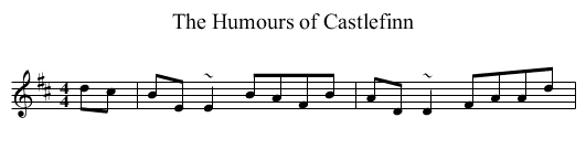The Humours of Castlefinn - staff notation