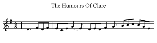 The Humours Of Clare - staff notation