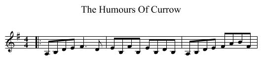 The Humours Of Currow - staff notation