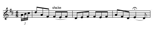 The Humours of Dingle (doublejig) 1044 - staff notation
