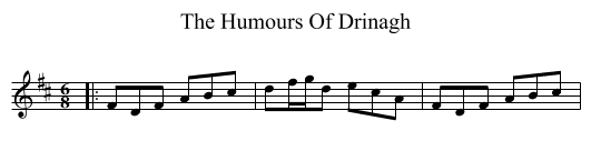 The Humours Of Drinagh - staff notation