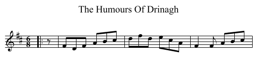 The Humours Of Drinagh - staff notation