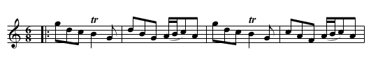 the Humours of Dublin - staff notation