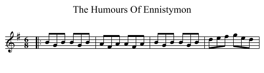 The Humours Of Ennistymon - staff notation