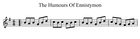 The Humours Of Ennistymon - staff notation