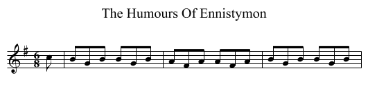 The Humours Of Ennistymon - staff notation
