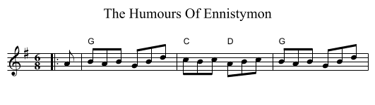 The Humours Of Ennistymon - staff notation