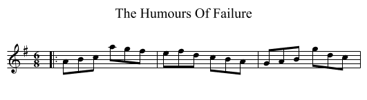 The Humours Of Failure - staff notation