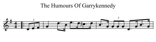 The Humours Of Garrykennedy - staff notation