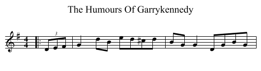 The Humours Of Garrykennedy - staff notation
