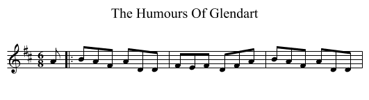 The Humours Of Glendart - staff notation