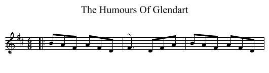The Humours Of Glendart - staff notation