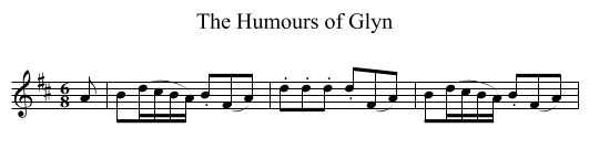 The Humours of Glyn - staff notation