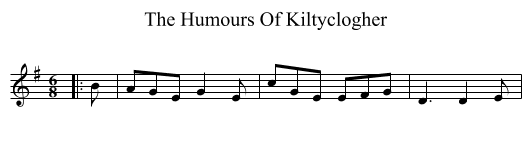 The Humours Of Kiltyclogher - staff notation