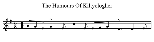 The Humours Of Kiltyclogher - staff notation