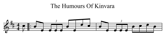 The Humours Of Kinvara - staff notation