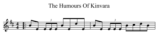 The Humours Of Kinvara - staff notation